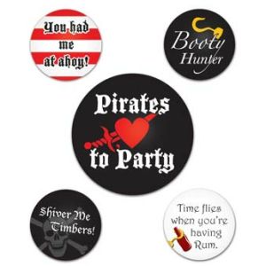 Pirate Party Buttons