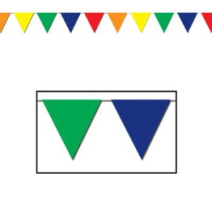 Multi-Color All-Weather 30-foot Pennant Banner