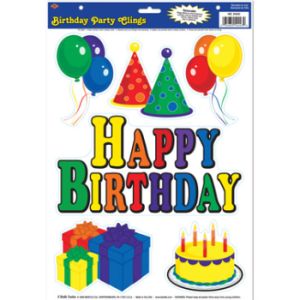 Birthday Party Window Clings