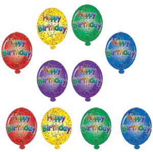 Happy Birthday Mini Balloon Cutouts