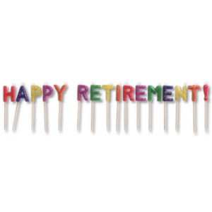 Happy Retirement Pick Candles