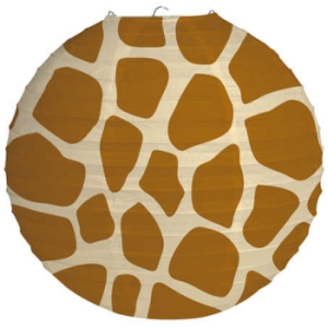 Animal Print Giraffe Wire Paper Lantern