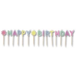 Happy Birthday Pastels Pick Candles