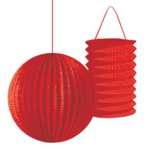 Paper Lantern Set, Red