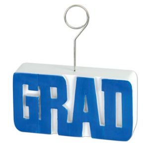 Grad Photo/Balloon Holder, Blue