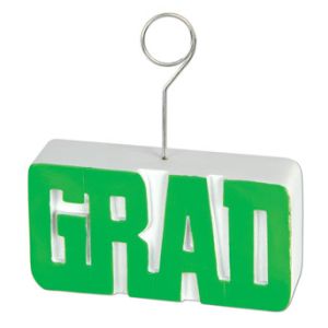 Grad Photo/Balloon Holder, Green