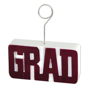 Grad Photo/Balloon Holder, Burgundy