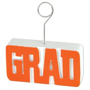 Grad Photo/Balloon Holder, Orange
