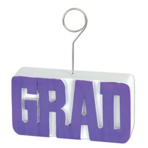 Grad Photo/Balloon Holder, Purple