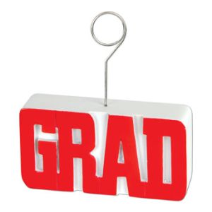 Grad Photo/Balloon Holder, Red