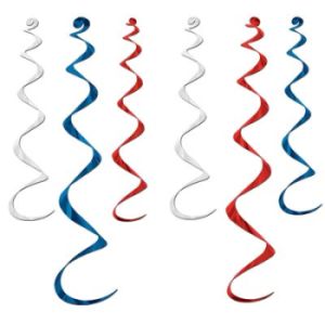 Twirly Whirlys, Red, White and Blue