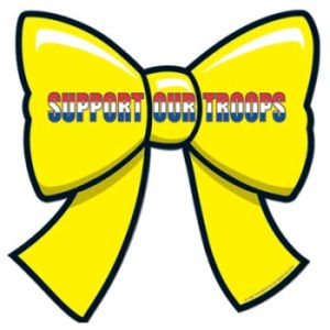 Support Our Troops Yellow Ribbon Cutout