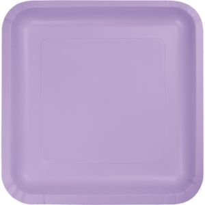 Square Paper Plates, 9-inch Deep Dish, Lavender