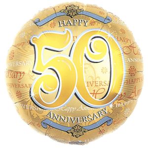 Happy 50th Anniversary Foil Balloons