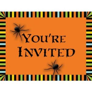 Spooky Spiders Postcard Invitations