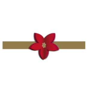Poinsettia 3-D Napkin Bands