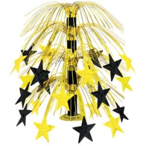 Star Cascade Centerpiece, Black & Gold