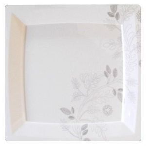 Milan Sonata 9-1/2-inch Plates, White