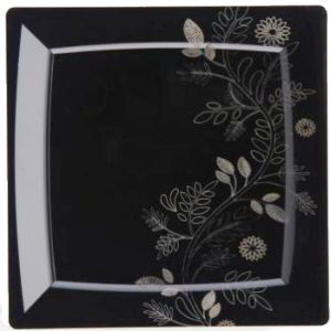 Milan Sonata 6-3/4-inch Plates, Black