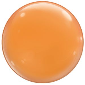 15-inch Qualatex Bubble Balloon, Orange