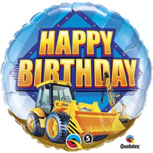 Happy Birthday Construction Foil Balloon