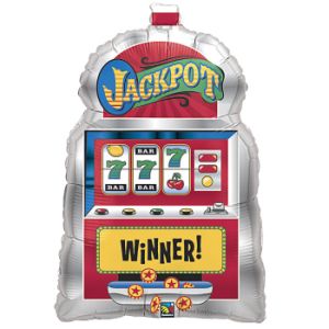Jackpot Winner Slot Machine 29-inch Foil Balloon