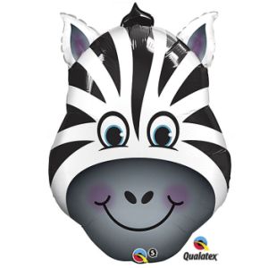 Zebra Head 32-inch Foil Balloon