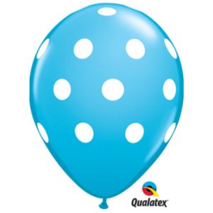 Robin's Egg Dots Qualatex Latex Balloons