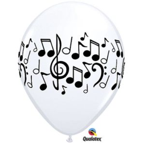 Music Notes Qualatex Latex Balloons