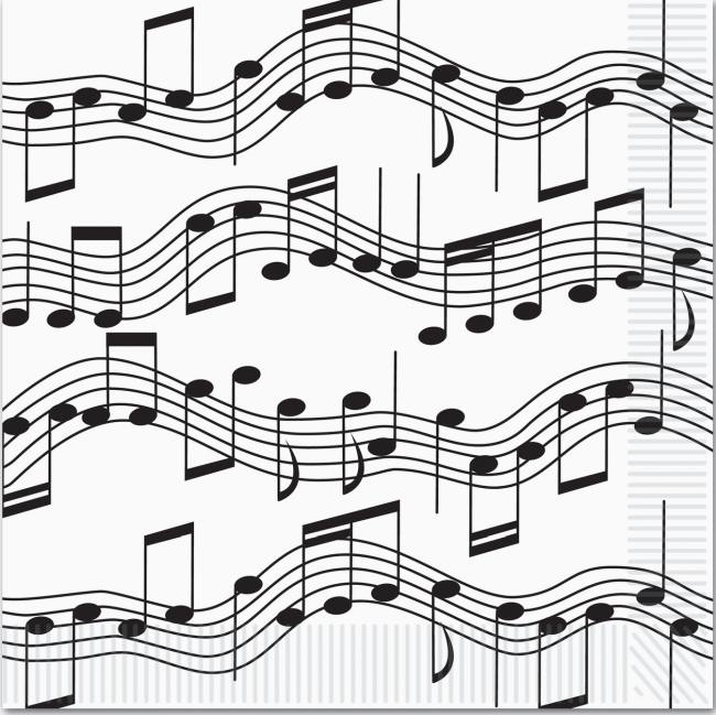Musical Notes Lunch Napkins Musical