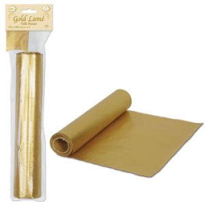 Gold Lame' Table Runner 50-foot Roll