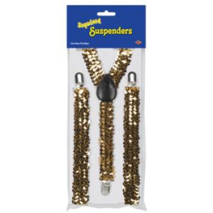 Sequined Gold Suspenders