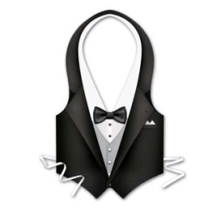 Plastic Tuxedo Vest