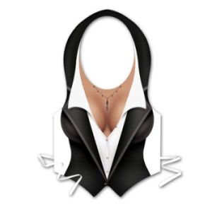 Plastic Female Tuxedo Vest