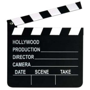 Movie Set Clapboard w/Chalk