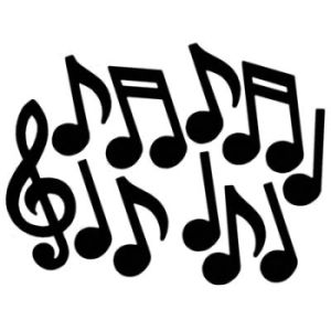 Musical Note Silhouette Cutouts