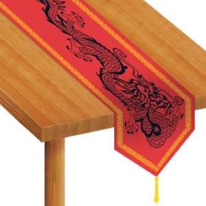 Printed Asian Plastic Table Runner