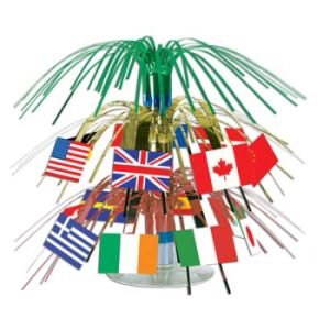 International Flag Mini Cascade Centerpiece