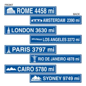 International Travel Street Signs