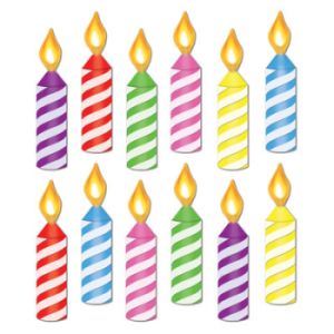Mini Birthday Candle Cutouts