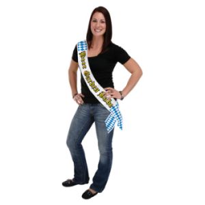 Beer Garden Babe Satin Sash