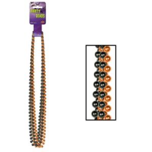 Party Beads Orange & Black