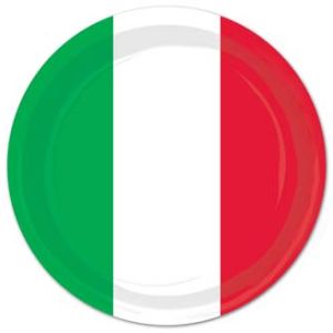 Red, White & Green 9-inch Plates
