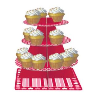 Valentine Hearts Tiered Cupcake Server