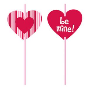 Heart Straws w/Paper Insert