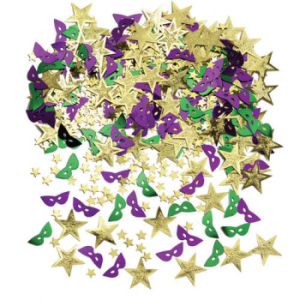 Mardi Gras Masks & Stars Confetti