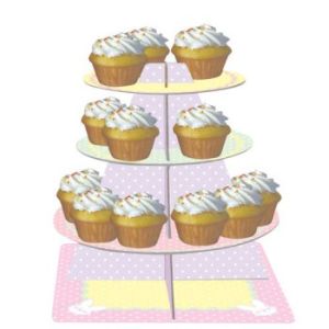 Dot, Stripes & Bunnies Tiered Cupcake Server