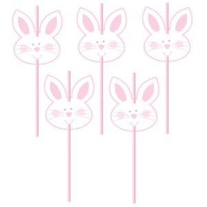 Bunny Face Straws