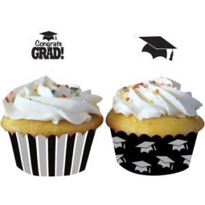 Graduation Cupcake Wrappers w/Picks