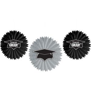 Graduation Tissue Fans w/Attachments